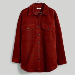 MADEWELL corduroy oversized shirt jacket size S
